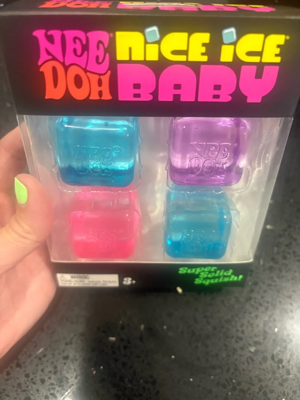 Nee Doh Nice Ice Baby Super Solid Squish Set - Blue, Purple, Pink, New in Box - Picture 7 of 7